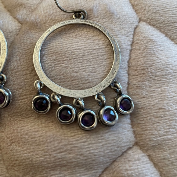 Sterling silver and amethyst earrings - Picture 8 of 8